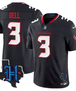 Houston Texans Nike 2024 Texas Patch Vapor Limited Stitched Jersey - Black - Image 12