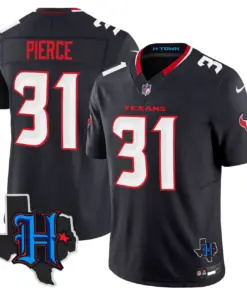 Houston Texans Nike 2024 Texas Patch Vapor Limited Stitched Jersey - Black - Image 14