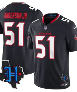 Houston Texans Nike 2024 Texas Patch Vapor Limited Stitched Jersey - Black - Image 15
