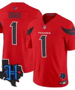 Houston Texans Nike 2024 Texas Patch Vapor Limited Stitched Jersey - Black - Image 18
