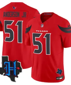 Houston Texans Nike 2024 Texas Patch Vapor Limited Stitched Jersey - Black - Image 23