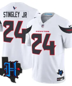 Houston Texans Nike 2024 Texas Patch Vapor Limited Stitched Jersey - Black - Image 29