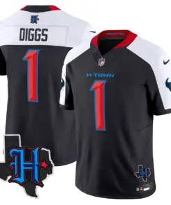 Houston Texans Nike 2024 Texas Patch Vapor Limited Stitched Jersey - Black - Image 34