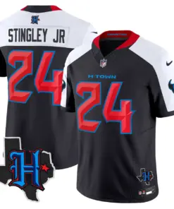 Houston Texans Nike 2024 Texas Patch Vapor Limited Stitched Jersey - Black - Image 37