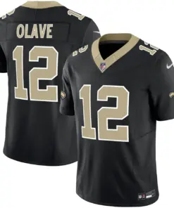 Alternative view of New Orleans Saints Nike Vapor Limited Stitched Jersey - Black