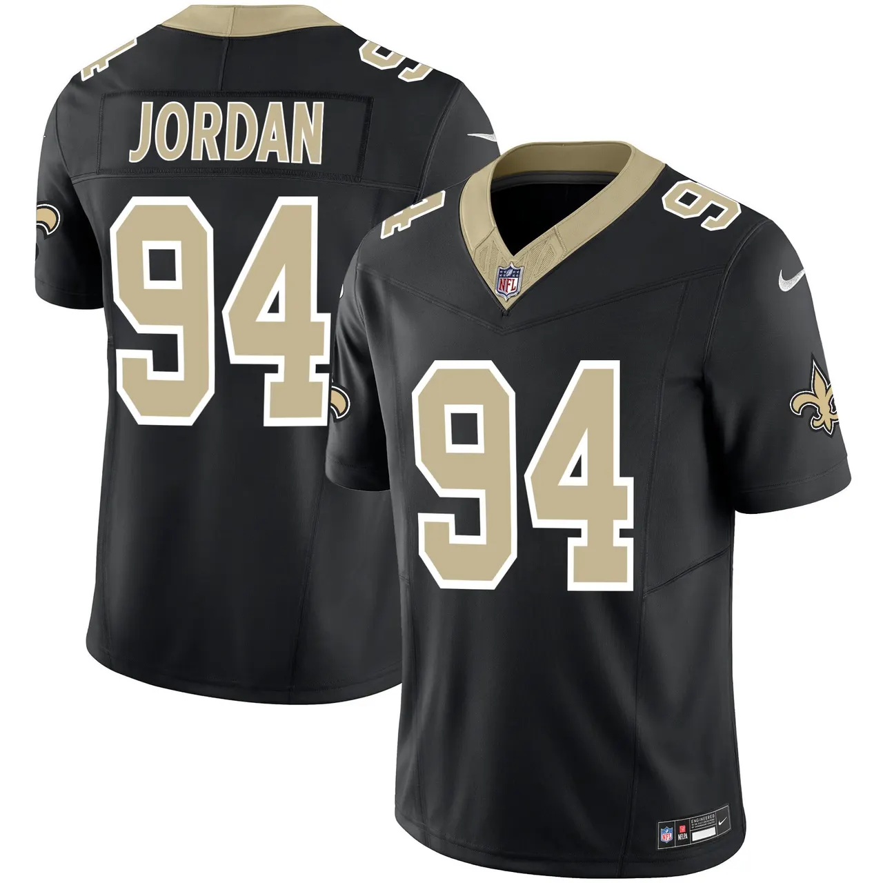 New Orleans Saints Nike Vapor Limited Stitched Jersey - Black - Image 3