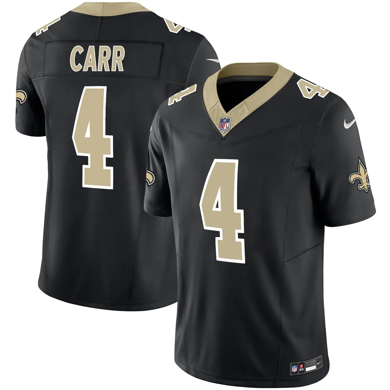 New Orleans Saints Nike Vapor Limited Stitched Jersey - Black - Image 4