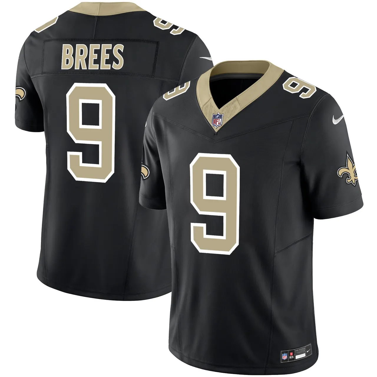 New Orleans Saints Nike Vapor Limited Stitched Jersey - Black - Image 5