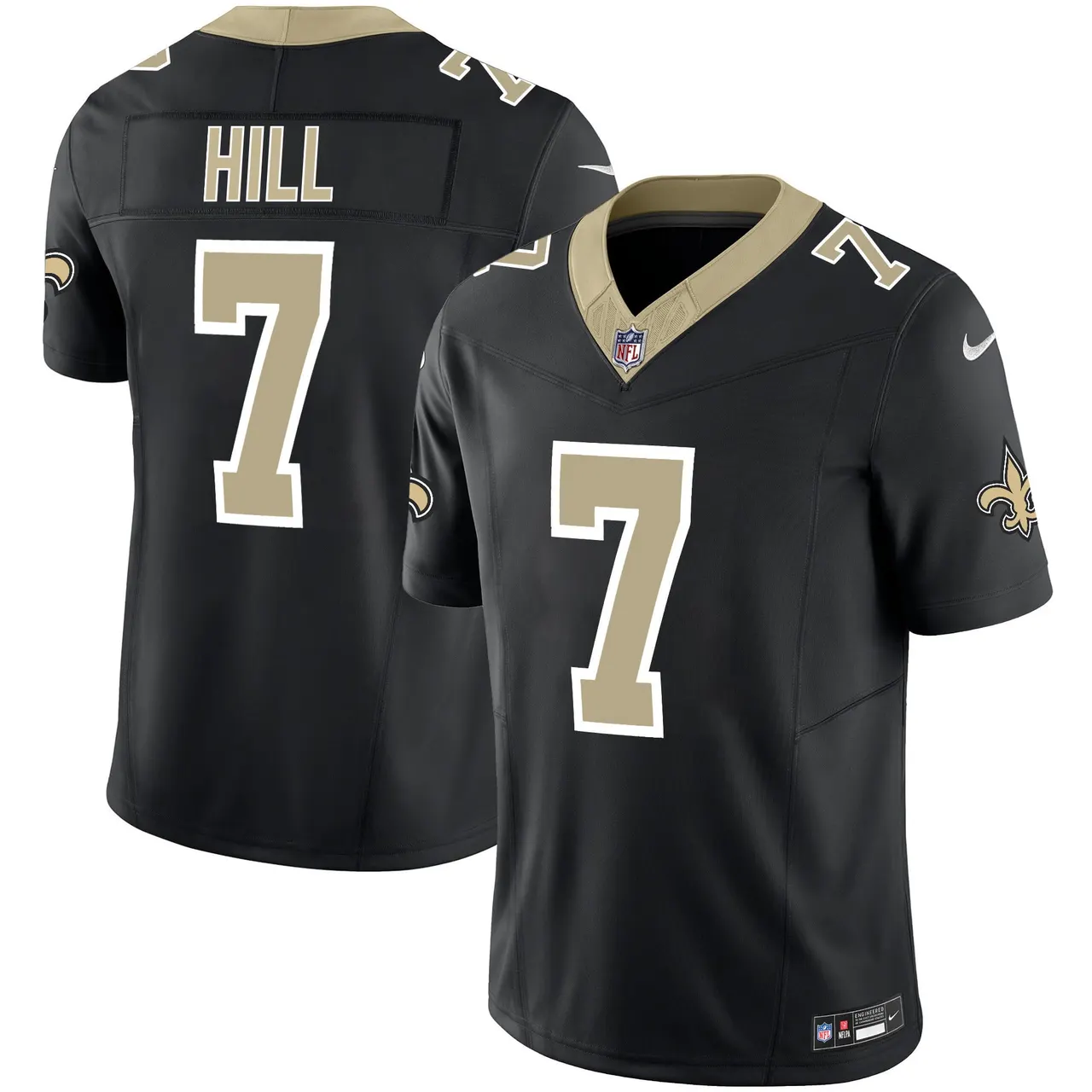 New Orleans Saints Nike Vapor Limited Stitched Jersey - Black - Image 8