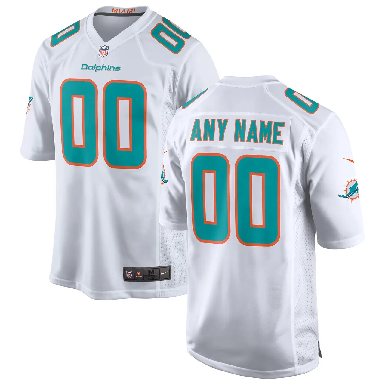 Miami Dolphins Nike Custom Stitched Jersey - White - Image 2