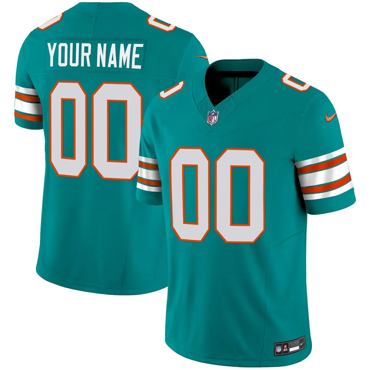 Miami Dolphins Nike Vapor Custom Limited Stitched Jersey - White