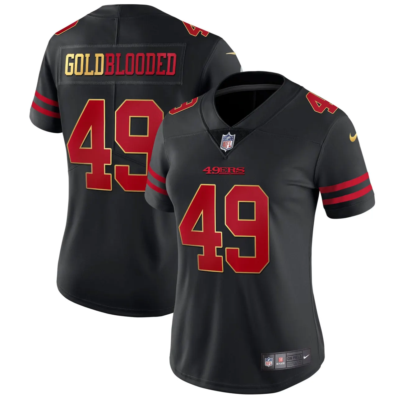 San Francisco 49ers Nike Blooded Stitched Jersey - Gold - Image 2