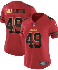 San Francisco 49ers Nike Blooded Stitched Jersey - Gold - Image 4