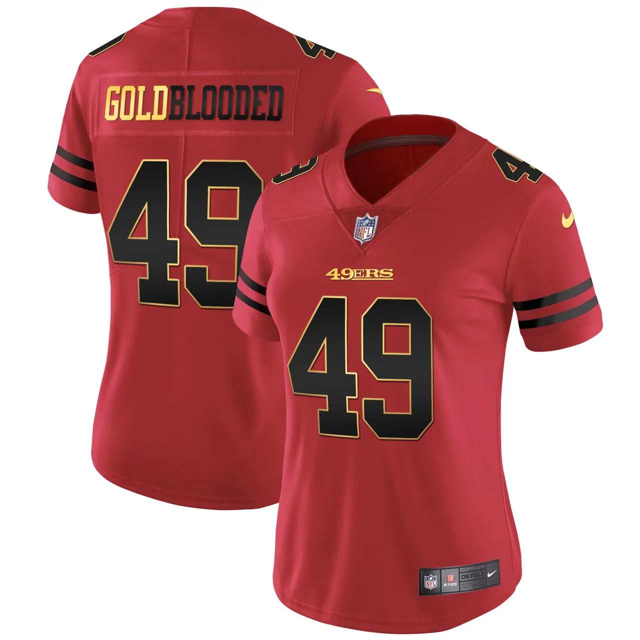 San Francisco 49ers Nike Blooded Stitched Jersey - Gold - Image 4