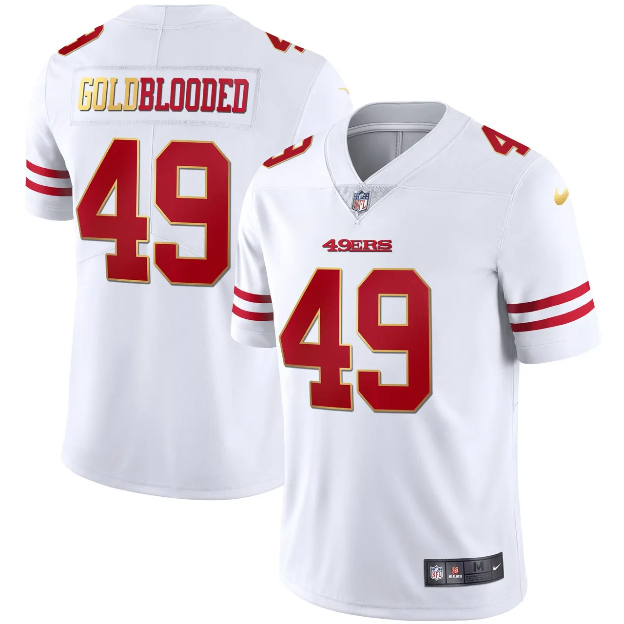 San Francisco 49ers Nike Blooded Stitched Jersey - Gold - Image 5