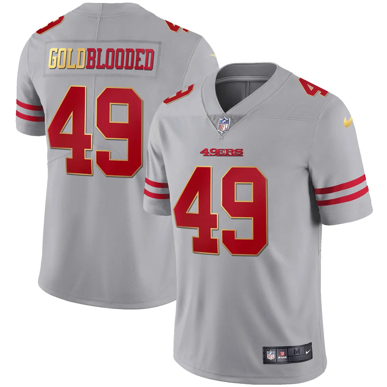 San Francisco 49ers Nike Blooded Stitched Jersey - Gold - Image 7