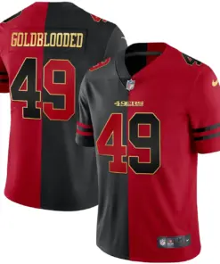 San Francisco 49ers Nike Blooded Stitched Jersey - Gold - Image 9
