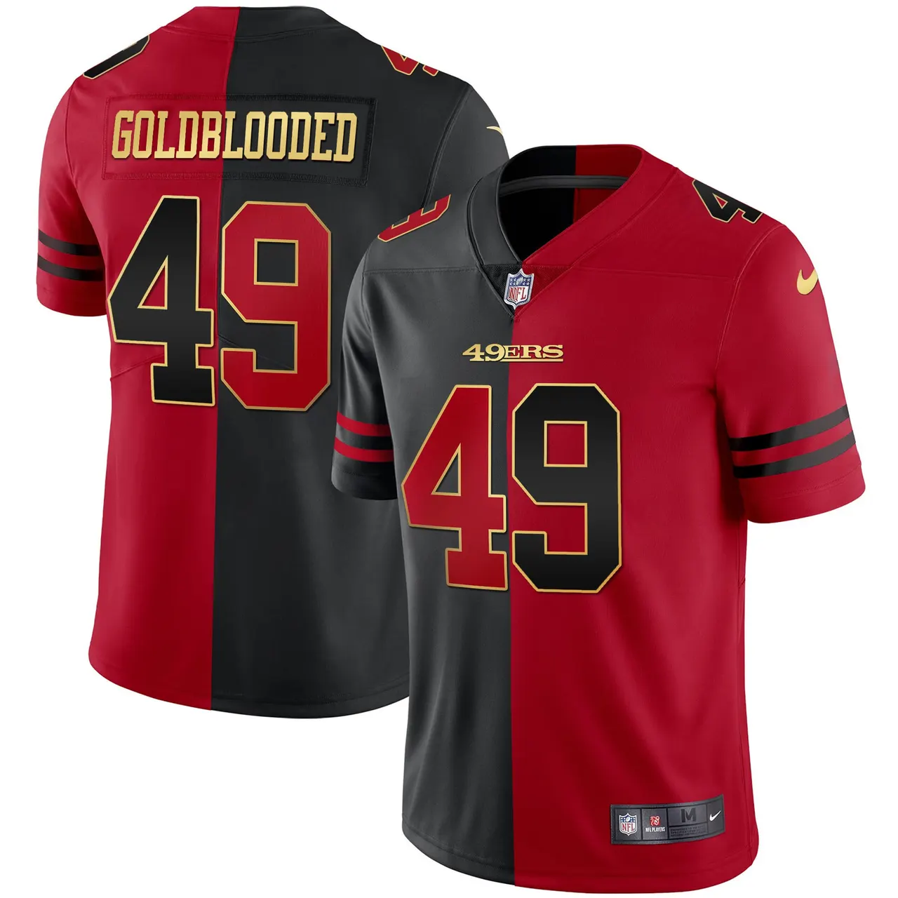 San Francisco 49ers Nike Blooded Stitched Jersey - Gold - Image 9