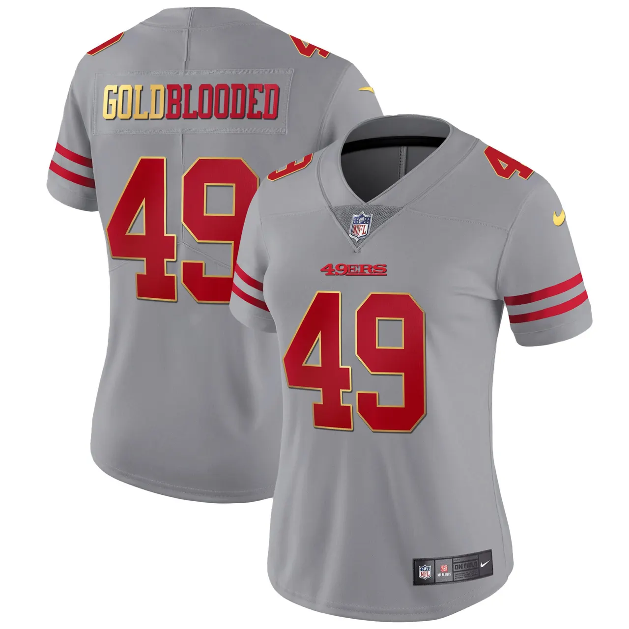 San Francisco 49ers Nike Blooded Stitched Jersey - Gold - Image 8