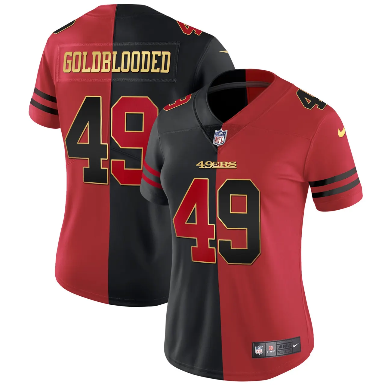 San Francisco 49ers Nike Blooded Stitched Jersey - Gold - Image 10