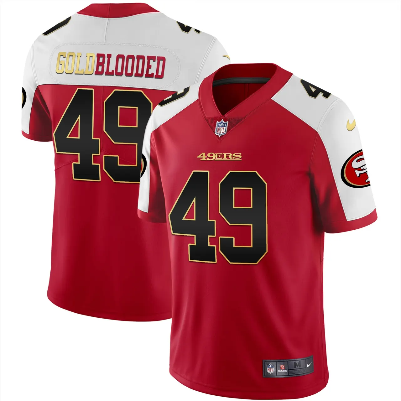 San Francisco 49ers Nike Blooded Stitched Jersey - Gold - Image 13