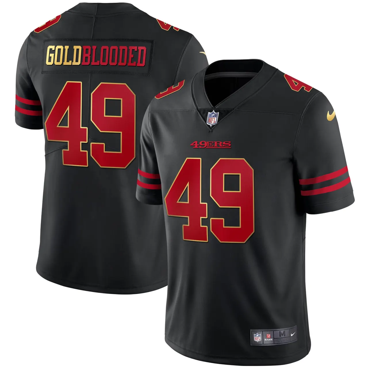 San Francisco 49ers Nike Blooded Stitched Jersey - Gold
