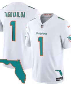 Miami Dolphins Nike Florida State Patch Limited Jersey - White - Image 8