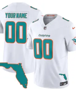 Miami Dolphins Nike Florida State Patch Limited Jersey - White - Image 16