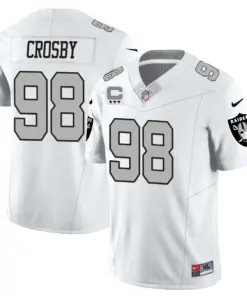 Alternative view of Las Vegas Raiders Nike 2023 Vapor Limited Stitched Jersey - Silver