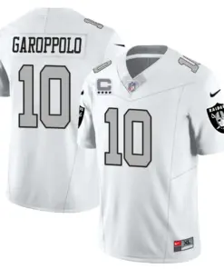Las Vegas Raiders Nike 2023 Vapor Limited Stitched Jersey - Silver - Image 3