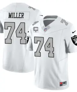 Las Vegas Raiders Nike 2023 Vapor Limited Stitched Jersey - Silver - Image 4