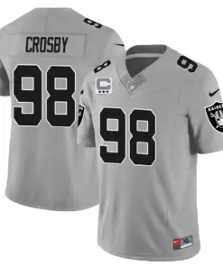 Las Vegas Raiders Nike 2023 Vapor Limited Stitched Jersey - Silver - Image 17