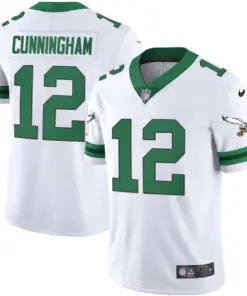 Philadelphia Eagles Nike Throwback Kelly Vapor Stitched Jersey - White - Image 3