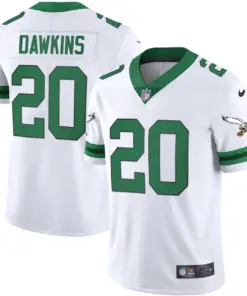 Philadelphia Eagles Nike Throwback Kelly Vapor Stitched Jersey - White - Image 5