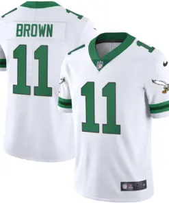 Philadelphia Eagles Nike Throwback Kelly Vapor Stitched Jersey - White - Image 6