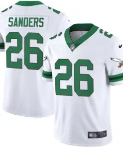Philadelphia Eagles Nike Throwback Kelly Vapor Stitched Jersey - White - Image 9