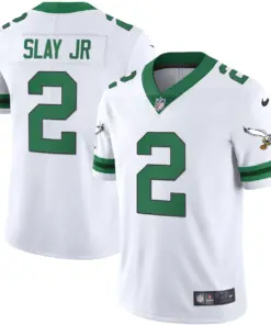 Philadelphia Eagles Nike Throwback Kelly Vapor Stitched Jersey - White - Image 8