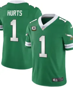 Philadelphia Eagles Nike Throwback Kelly Vapor Stitched Jersey - White - Image 10