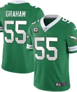 Philadelphia Eagles Nike Throwback Kelly Vapor Stitched Jersey - White - Image 13