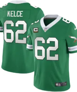 Philadelphia Eagles Nike Throwback Kelly Vapor Stitched Jersey - White - Image 16