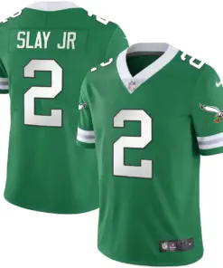Philadelphia Eagles Nike Throwback Kelly Vapor Stitched Jersey - White - Image 17