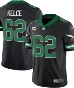 Philadelphia Eagles Nike Throwback Kelly Vapor Stitched Jersey - White - Image 25