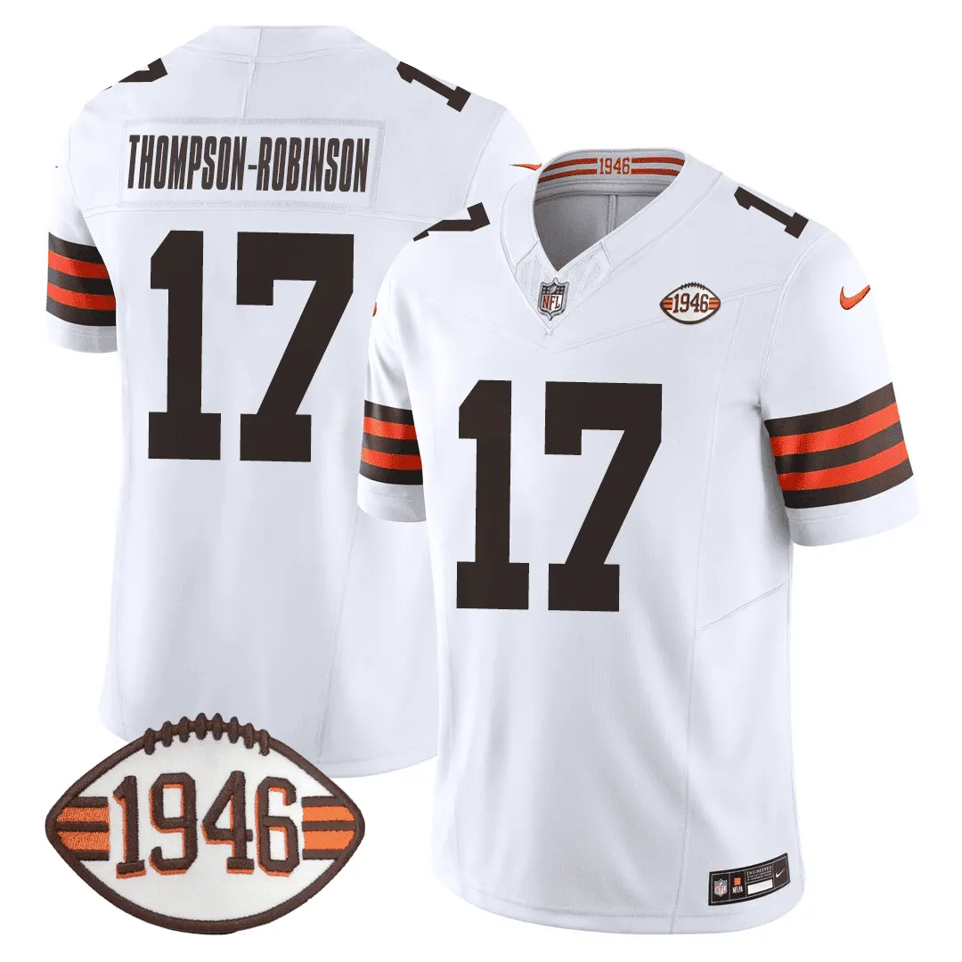 Cleveland Browns Nike 75th Anniversary + Ohio States Location Patch Limited Jersey - Image 5