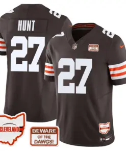 Cleveland Browns Nike 75th Anniversary + Ohio States Location Patch Limited Jersey - Image 9