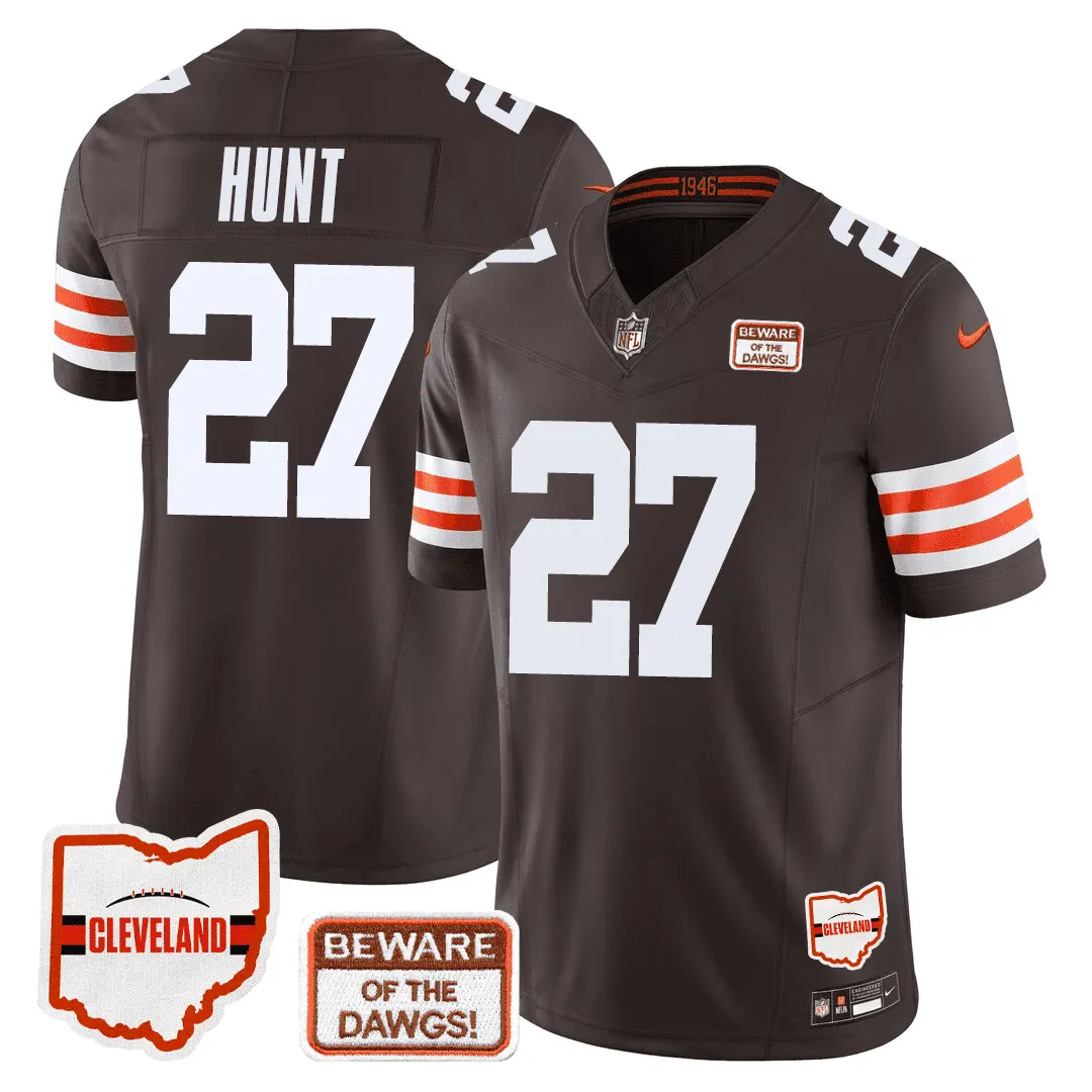 Cleveland Browns Nike 75th Anniversary + Ohio States Location Patch Limited Jersey - Image 9