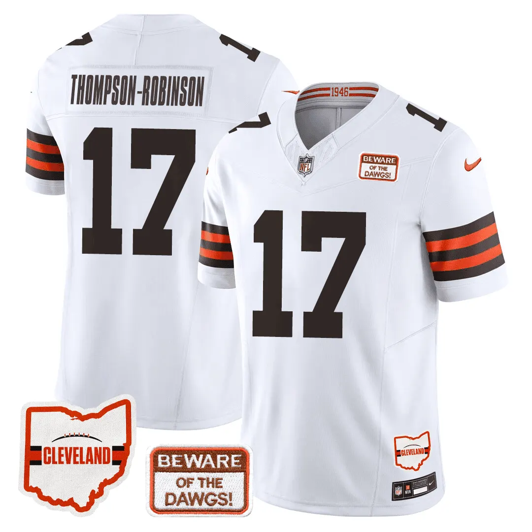 Cleveland Browns Nike 75th Anniversary + Ohio States Location Patch Limited Jersey - Image 11