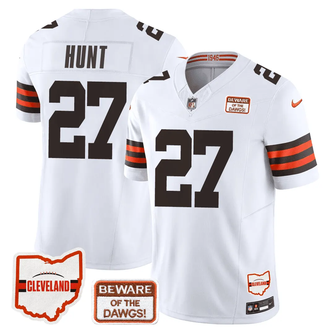 Cleveland Browns Nike 75th Anniversary + Ohio States Location Patch Limited Jersey - Image 12