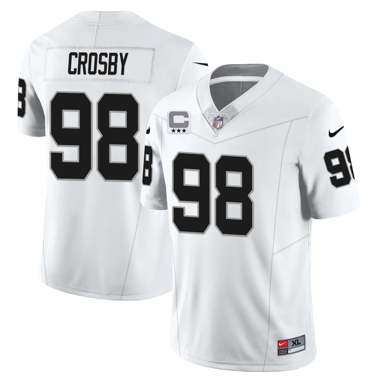 Las Vegas Raiders Nike 2023 Limited Stitched Jersey - Silver - Image 3