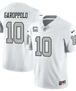 Las Vegas Raiders Nike 2023 Limited Stitched Jersey - Silver - Image 8