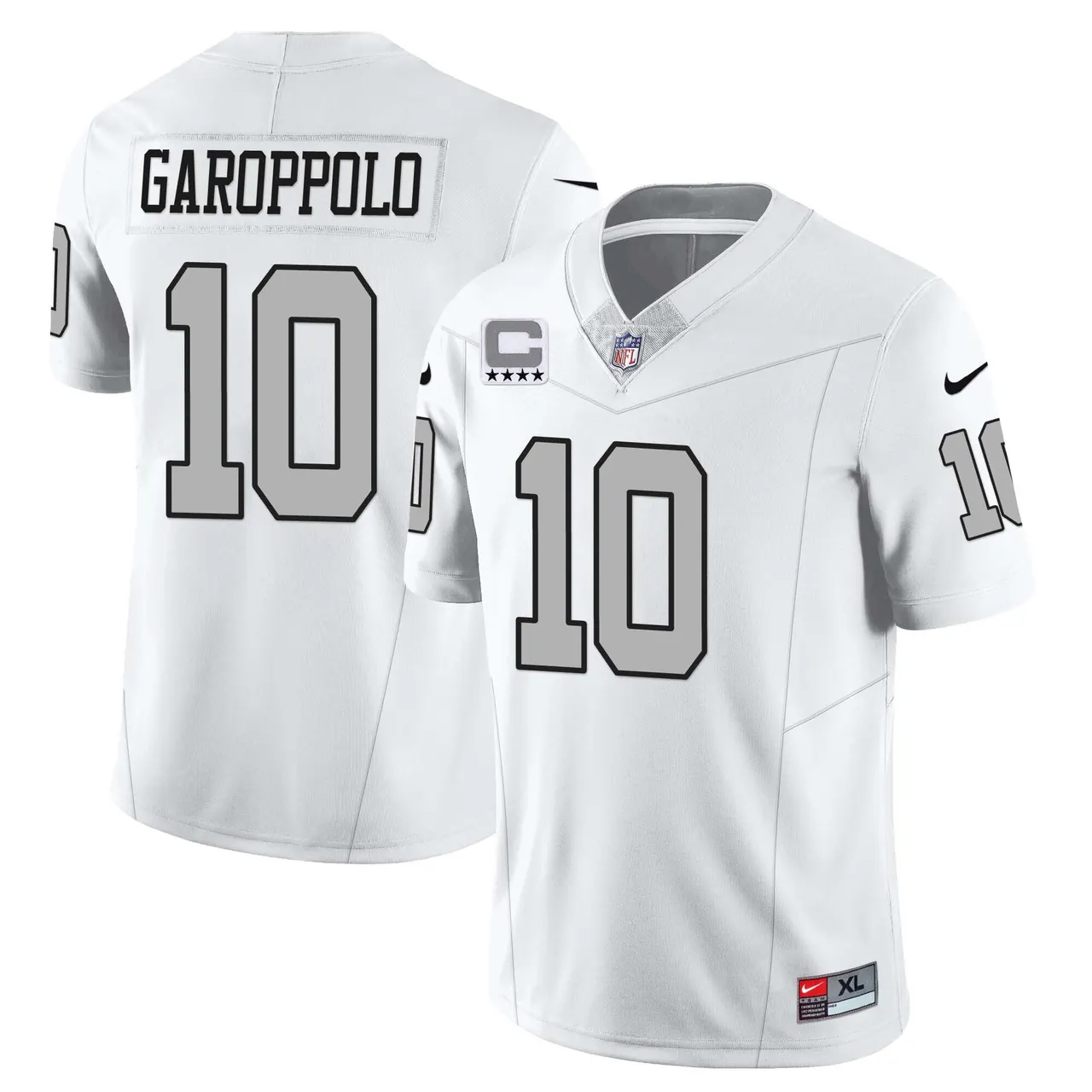 Las Vegas Raiders Nike 2023 Limited Stitched Jersey - Silver - Image 8